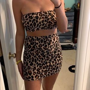 Cheetah print 2 piece set